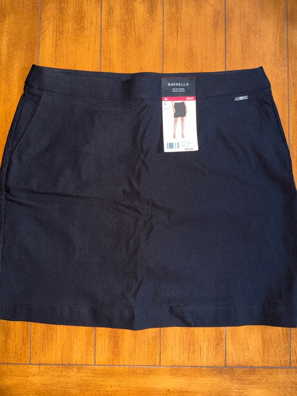 Rafaella Black Straight Knit Mini Skirt